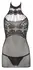 Cottelli Collection Net Mini Dress with Choker, Black, S-L, Seamless