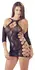 Cottelli Collection Lace Look Mini Dress with Sleeves, Black, S-L