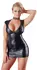 Cottelli Collection Wet Look haljina sa patent zatvaračem crna XL - Sjajan pripijen dizajn