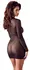 Cottelli Collection Powernet Haljina XL Crna Dugi Rukav Bodycon