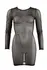 Cottelli Collection Powernet Haljina XL Crna Dugi Rukav Bodycon