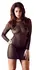Cottelli Collection Powernet Haljina L Crna, Figure-Enhancing, Dugi Rukavi