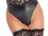 Noir Handmade Lace & Wetlook Long-Sleeve Body L Black