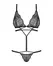 Obsessive Mixty Teddy S/M - Body sa čipkom i trakama, elegantna crna