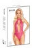 Kissable Body Pink L/XL - Elegantna čipka, satenske trake bez leđa