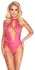 Kissable Body Pink L/XL - Elegantna čipka, satenske trake bez leđa