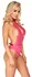 Kissable Body Pink L/XL - Elegantna čipka, satenske trake bez leđa