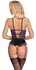 Cottelli Lingerie Bodysuit Crna/Ljubičasta XL Podesivi lanci