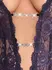 Cottelli Lingerie Bodysuit Black/Purple S with Decorative Chains