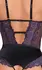 Cottelli Lingerie Bodysuit Black/Purple S with Decorative Chains