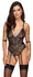 Cottelli BONDAGE Body Harness Čipkasti model M sa lisicama, Crna