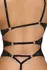 Abierta Fina Body Gold XL - Black Lace Bodysuit with Metallic Details