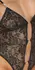 Abierta Fina Body Gold M - Black Lace, Metallic Gold Threads, Open Design