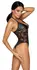 Cottelli Lingerie Body XL Mat Izgled sa Čipkom, Podesivi Halter Vez