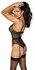 Cottelli LINGERIE Body Pear String XL, Čipka i Powernet, Uklonjivi biseri