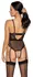 Cottelli Lingerie Body String L sa uklonjivim bisernim detaljem, Crna