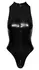 Noir Handmade Body M Snakeskin Pattern with Full-Length Zip Black