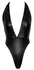 Cottelli Party Bodysuit Matte Look XL - Deep Neckline, Halterneck, Black