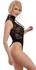 Abierta Fina Body Lace XL - Saten i Čipka, Kristalni Akcenti