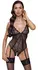Cottelli LINGERIE Body XL - Crna Čipka Transparentne Podesive Trake
