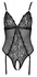 Cottelli LINGERIE Bodysuit L Crna Čipka Podesive Trake