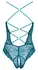 Cottelli Lingerie Body Teal XL Podesive Trake od Čipke Otvoreni Stil