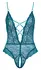 Cottelli LINGERIE Body Teal Čipka Otvoreni Dizajn Podesivi L Veličina