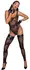 Noir Handmade Body Flock L - Sheer Powernet Bodysuit with Velvet Print