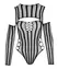 NO:XQSE Body Long Sleeves Seamless Net Stripe Black S-L