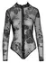Noir Handmade Long Sleeve Floral Mesh Bodysuit L Size