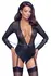 Cottelli Collection Bondage Body Crni XL - Mat i mreža, odvojive trake
