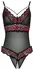 Cottelli Lingerie Cvetni čipkasti bodi S/M, dvobojni, podesive trake
