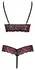 Cottelli Lingerie Cvetni čipkasti bodi S/M, dvobojni, podesive trake