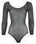Cottelli Collection Shiny Mesh Bodysuit with Sparkling Rhinestones, Black