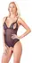 Cottelli Collection Poluprovidni Čipkani Body S, Podesiv, Crni