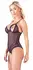 Cottelli Collection Poluprovidni Čipkani Body S, Podesiv, Crni