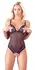 Cottelli Collection Poluprovidni Čipkani Body S, Podesiv, Crni