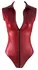 Cottelli Collection Body Bordeaux Patent XL - Mat Visoki Vrat, Rastegljiv Kroj