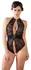 Cottelli Collection Body L Black Transparent with Rhinestone Accents