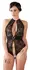 Cottelli Collection Body L Black Transparent with Rhinestone Accents