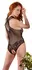 Cottelli Collection Seamless Body S-L Black Lace Net One-Piece