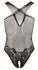 Cottelli Collection Seamless Body S-L Black Lace Net One-Piece