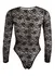 Cottelli Collection Body XL - Lace and Wet Look Long Sleeve Bodysuit