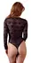 Cottelli Collection Body L Lace & Wet Look, Long-Sleeved, Black