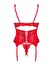 Obsessive Amoria Underbust Corset & Thong Set S/M Black Semi-Transparent