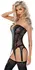 Noir Handmade Leo Velvet Cami Corset M - Powerwetlook & Sheer Accents