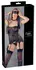 Cottelli Collection Bondage Corset L with Handcuffs & Scarf, Black Transparent