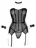 Cottelli Collection Bondage Corset L with Handcuffs & Scarf, Black Transparent