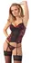 Cottelli Collection Lace Powernet Corset Set 80C/L Black Elegant Design