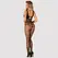 Obsessive N123 Bodystocking Black Mesh S-L, Harness-Effect Design